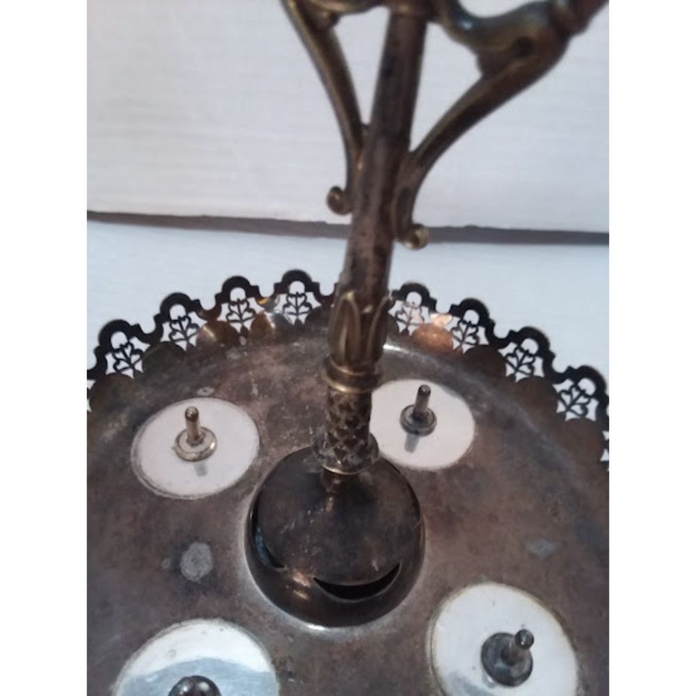 Silver 4 Egg Holder With Handle 5 Piece - Picture 5 of 11